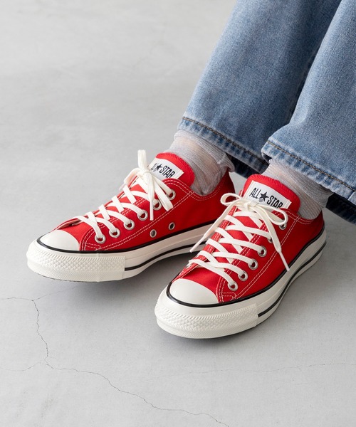 CONVERSE（コンバース）の「CONVERSE コンバース ALL STAR AGED OX オールスター エイジド ローカット スニーカー（スニーカー・レディース・レッド/ネイビー・26.5cm/26.0cm/25.5cm/25.0cm/24.5cm/24.0cm/23.5cm/23.0cm/22.5cm/22.0cm）」の8枚目の写真