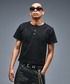 ANDER HUNK（アンダーハンク）の「Slim Fit Henry neck Rib T-shirt/スリムフィットヘンリーネックリブTシャツ（Tシャツ/カットソー・MEDIUM）」