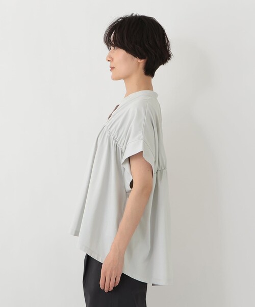 Afternoon Tea(アフタヌーンティー)の「シャーリングスキッパープルオーバー(Tシャツ/カットソー・レディース・ライトグレー/チャコールグレー・MEDIUM)」の6枚目の写真