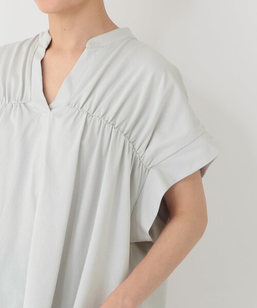Afternoon Tea(アフタヌーンティー)の「シャーリングスキッパープルオーバー(Tシャツ/カットソー・レディース・ライトグレー/チャコールグレー・MEDIUM)」の8枚目の写真