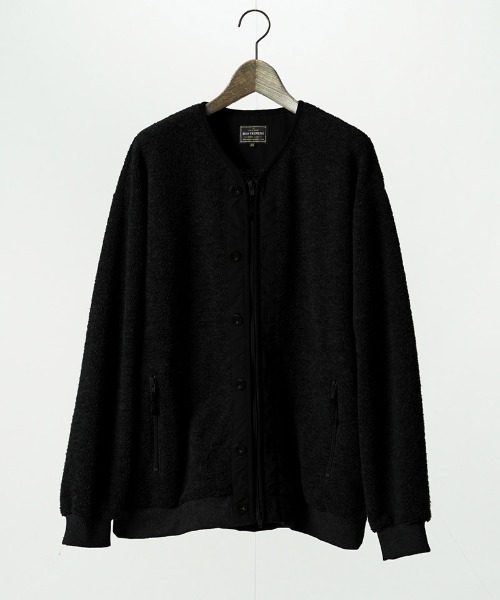 EGO TRIPPING(エゴトリッピング)の「mj11642-WOOL BOA-LINER JACKET ウールボアブルゾン(666707)(ノーカラージャケット・メンズ・ブラック/アイボリー/杢グレー・48/46)」の18枚目の写真