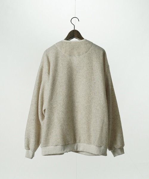 EGO TRIPPING(エゴトリッピング)の「mj11642-WOOL BOA-LINER JACKET ウールボアブルゾン(666707)(ノーカラージャケット・メンズ・ブラック/アイボリー/杢グレー・48/46)」の21枚目の写真