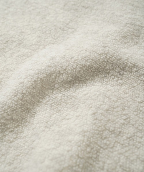 EGO TRIPPING(エゴトリッピング)の「mj11642-WOOL BOA-LINER JACKET ウールボアブルゾン(666707)(ノーカラージャケット・メンズ・ブラック/アイボリー/杢グレー・48/46)」の6枚目の写真