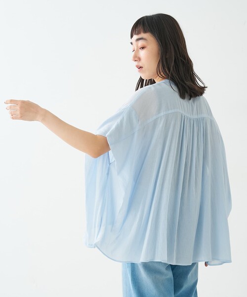 collex(コレックス)の「異素材コンビカーデブラウス(シャツ/ブラウス・レディース・レモンイエロー/ブラック/サックスブルー・フリー)」の13枚目の写真