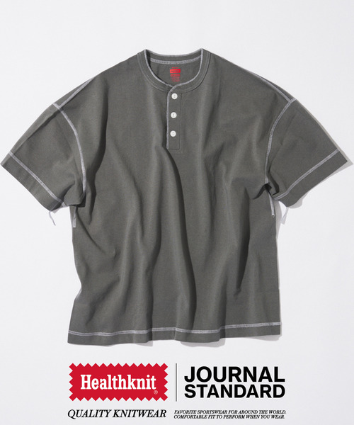 Healthknit / ヘルスニット 別注 ヘンリーネックTシャツ（Tシャツ