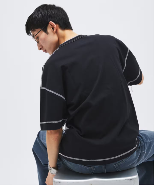 Healthknit(ヘルスニット)の「Healthknit / ヘルスニット 別注 ヘンリーネックTシャツ(Tシャツ/カットソー・メンズ・チャコールグレー/ホワイト/ブラック系その他/ブラウン・MEDIUM/LARGE)」の15枚目の写真