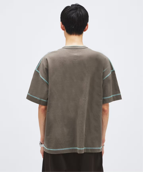 Healthknit(ヘルスニット)の「Healthknit / ヘルスニット 別注 ヘンリーネックTシャツ(Tシャツ/カットソー・メンズ・チャコールグレー/ホワイト/ブラック系その他/ブラウン・MEDIUM/LARGE)」の20枚目の写真