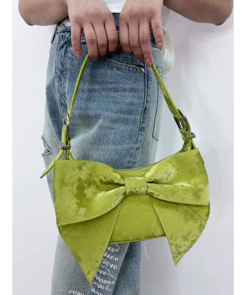 EVRIS（エヴリス）の「RIBBONハンドBAG（ハンドバッグ・レディース・ブラック/ブラウン/グリーン・FREE）」の11枚目の写真