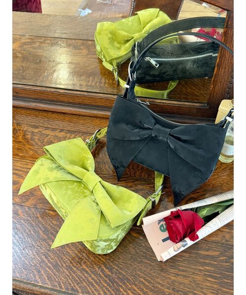 EVRIS(エヴリス)の「RIBBONハンドBAG(ハンドバッグ・レディース・ブラック/ブラウン/グリーン・FREE)」の13枚目の写真