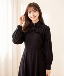 パフスリーブ」に該当するトップス（ブラック/黒色系・ショート丈