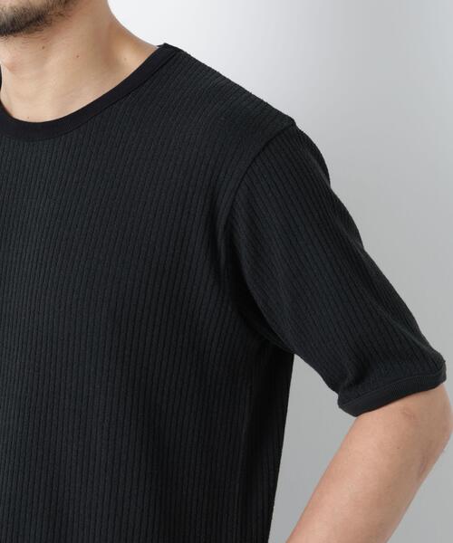 NANO universe(ナノユニバース)の「強撚ループヤーン針抜きリンガーTEE(Tシャツ/カットソー・メンズ・ブラウン/チャコール/ベージュ系その他・L/M)」の14枚目の写真