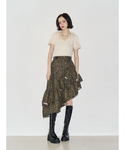 jouetie(ジュエティ)の「フェザードッキングトップス(Tシャツ/カットソー・レディース・ピンク/アイボリー/ブラック・FREE)」の10枚目の写真