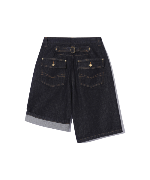 URBANSTOFF(アーバンストッフ)の「バーティカルデニムバミューダパンツ(ダークネイビー)(その他パンツ・レディース・その他・MEDIUM/SMALL/LARGE)」の4枚目の写真