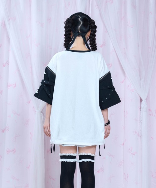 mine by LAFARY（マインバイラファリー）の「BrattYジップTシャツ（Tシャツ/カットソー・レディース・ブラック/ピンク・FREE）」の14枚目の写真