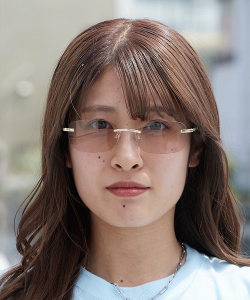 NOEYEDIA(ノーアイディア)の「no eyedia/ノーアイディア NE-473 スクエア型 リムレスメガネ レディース 2026年 夏 夏服(サングラス・レディース・クリアブラック/クリアブラウン/シルバー/ゴールド・FREE)」の3枚目の写真