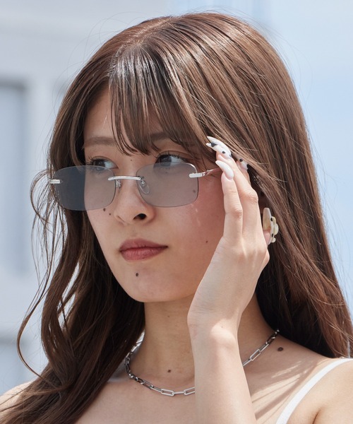 NOEYEDIA(ノーアイディア)の「no eyedia/ノーアイディア NE-473 スクエア型 リムレスメガネ レディース 2026年 夏 夏服(サングラス・レディース・クリアブラック/クリアブラウン/シルバー/ゴールド・FREE)」の21枚目の写真