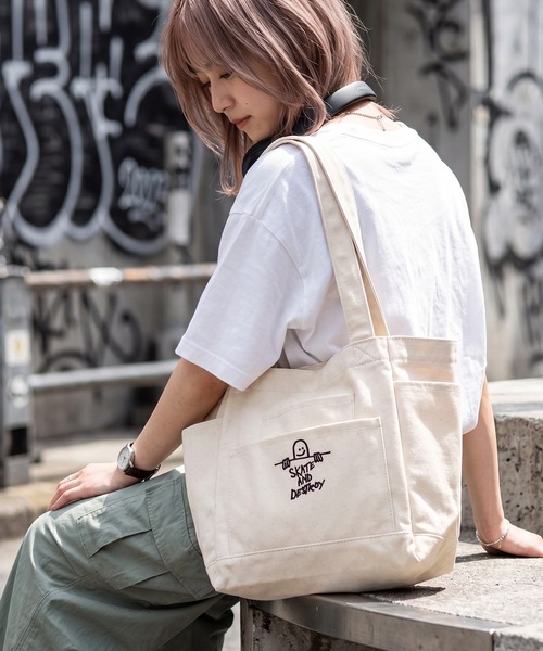 THRASHER（スラッシャー）の「【THRASHER/スラッシャー】キャンバス アウトポケット トートバッグ（トートバッグ・メンズ・アイボリー系2/アイボリー系1・FREE）」の10枚目の写真