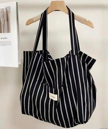 Liaa/ストライプ 大容量 トートバッグ A18821