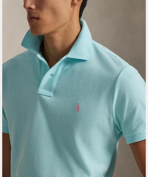 POLO RALPH LAUREN(ポロ ラルフ ローレン)の「カスタム スリム フィット メッシュ ポロシャツ(ポロシャツ・メンズ・ブルー・L/M)」の5枚目の写真