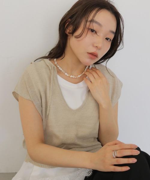 cheriella(シェリエラ)の「【cheriella】ニュアンスシェルネックレス NUANCE SHELL NECKLACE(ネックレス・レディース・オフホワイト・FREE)」の6枚目の写真