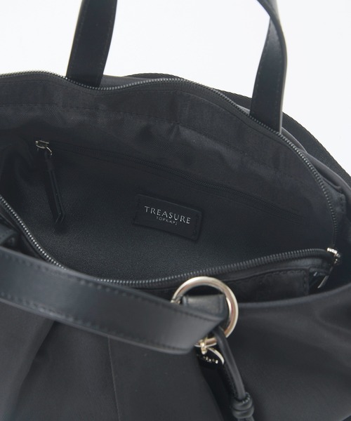 TREASURE TOPKAPI(トレジャートプカピ)の「【TREASURE TOPKAPI】Lien リヤン タックシルエット 2WAY ミニ トートバッグ / 軽量(トートバッグ・レディース・ブラック/ベージュ/カーキ・FREE)」の13枚目の写真