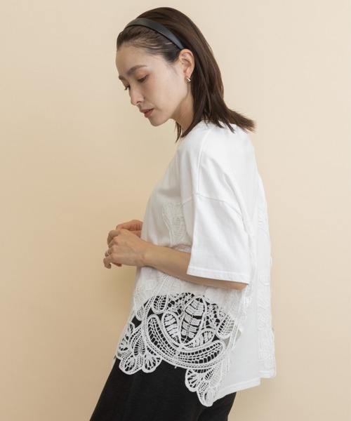 lodie(ロディ)の「サイドレーストリムT(Tシャツ/カットソー・レディース・ブルー/ブラック・FREE)」の20枚目の写真