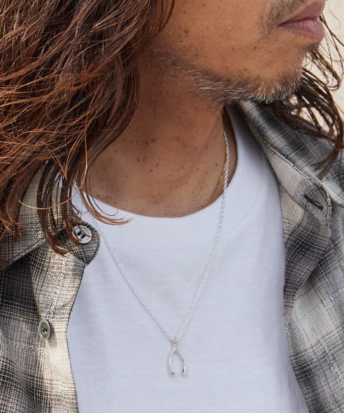 SunKu(サンク)の「SunKu/サンク WISHBONE NECKLACE ウィッシュボーン ネックレス シルバー シンプル メンズ レディース 2026年 夏 夏服(ネックレス・メンズ・シルバー・FREE)」の5枚目の写真