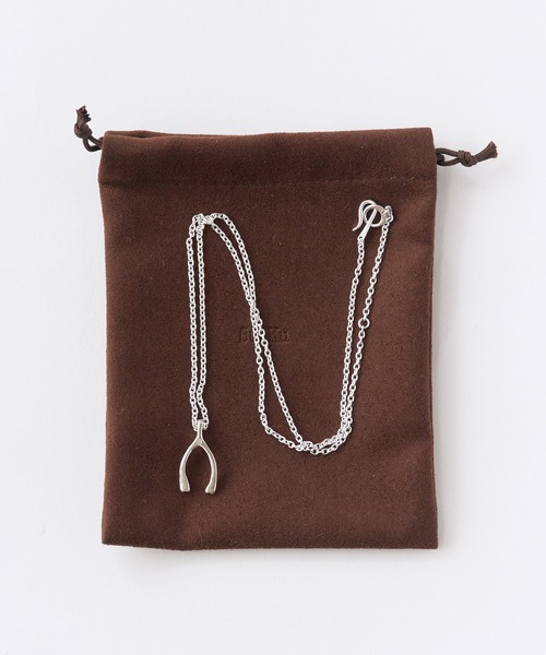 SunKu(サンク)の「SunKu/サンク WISHBONE NECKLACE ウィッシュボーン ネックレス シルバー シンプル メンズ レディース 2026年 夏 夏服(ネックレス・メンズ・シルバー・FREE)」の2枚目の写真