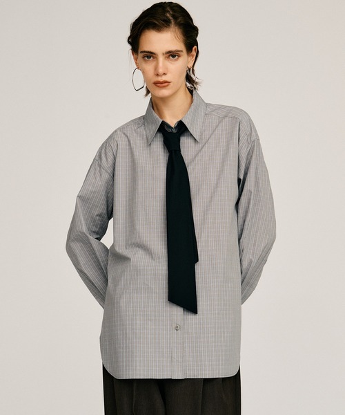 PRANK PROJECT（プランクプロジェクト）の「【2026Autumn Pre-Order】クレリックオーバーシャツ / Cleric Overshirt（シャツ/ブラウス・レディース・ベージュ/サックスブルー/グレー/ブラック・FREE）」の2枚目の写真