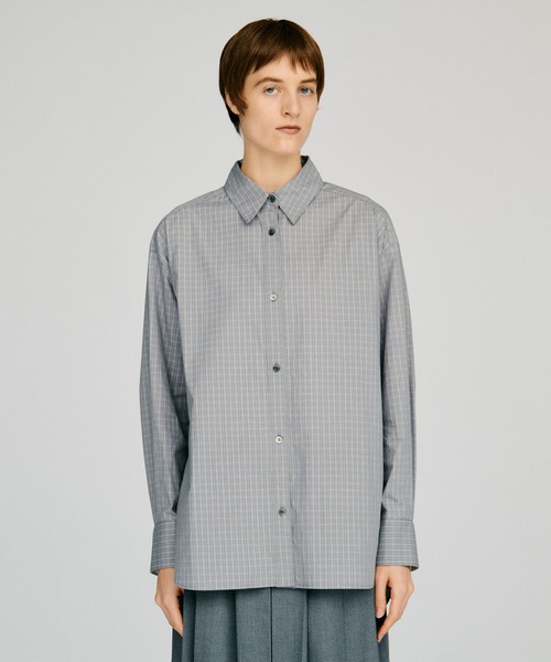 PRANK PROJECT（プランクプロジェクト）の「【2026Autumn Pre-Order】クレリックオーバーシャツ / Cleric Overshirt（シャツ/ブラウス・レディース・ベージュ/サックスブルー/グレー/ブラック・FREE）」の19枚目の写真