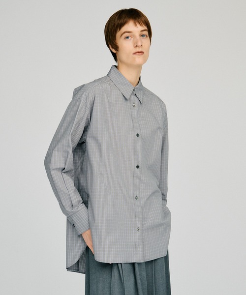 PRANK PROJECT（プランクプロジェクト）の「【2026Autumn Pre-Order】クレリックオーバーシャツ / Cleric Overshirt（シャツ/ブラウス・レディース・ベージュ/サックスブルー/グレー/ブラック・FREE）」の20枚目の写真
