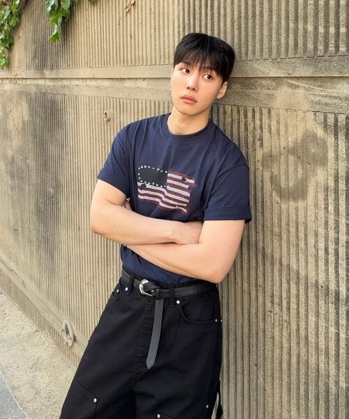 KANEITEI(カネイテイ)の「US FLAG SHORT SLEEVES (GRAY)(Tシャツ/カットソー・レディース・アッシュグレー・MEDIUM/LARGE/X-LARGE)」の4枚目の写真