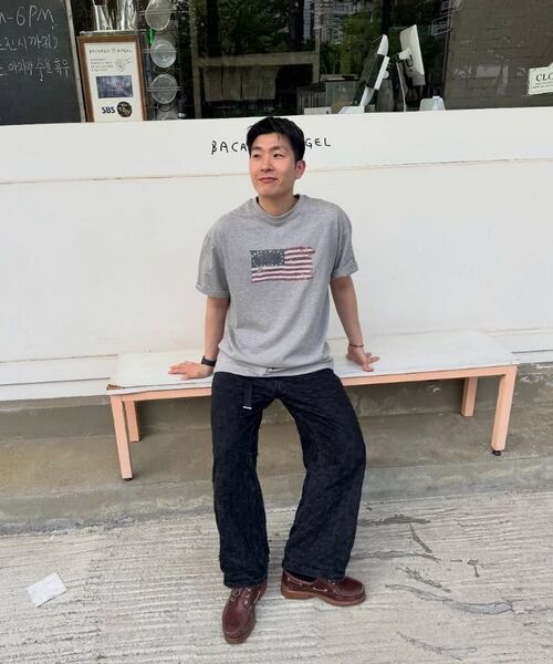 KANEITEI(カネイテイ)の「US FLAG SHORT SLEEVES (GRAY)(Tシャツ/カットソー・レディース・アッシュグレー・MEDIUM/LARGE/X-LARGE)」の13枚目の写真