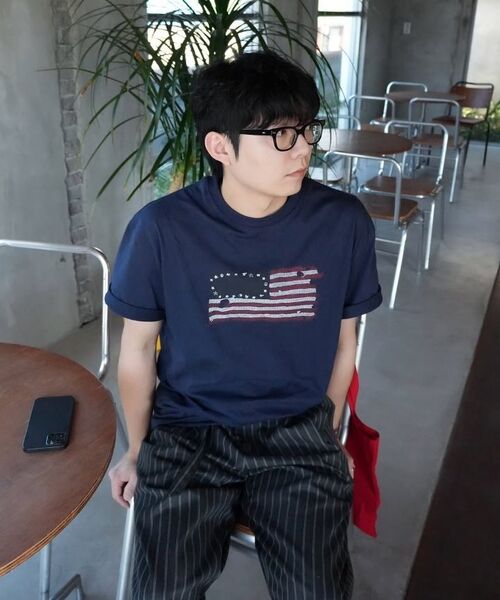 KANEITEI(カネイテイ)の「US FLAG SHORT SLEEVES (GRAY)(Tシャツ/カットソー・レディース・アッシュグレー・MEDIUM/LARGE/X-LARGE)」の3枚目の写真