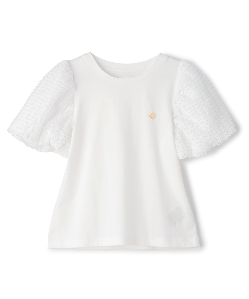 kate spade new york kids(ケイトスペードニューヨーク)の「フリルパフスリーブTシャツ(Tシャツ/カットソー・キッズ・オフホワイト/ブラック・120cm/160cm/150cm/140cm/130cm)」の5枚目の写真