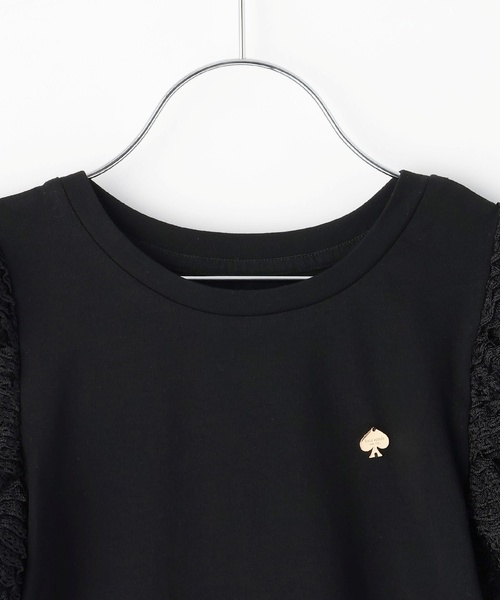 kate spade new york kids(ケイトスペードニューヨーク)の「フリルパフスリーブTシャツ(Tシャツ/カットソー・キッズ・オフホワイト/ブラック・120cm/160cm/150cm/140cm/130cm)」の7枚目の写真
