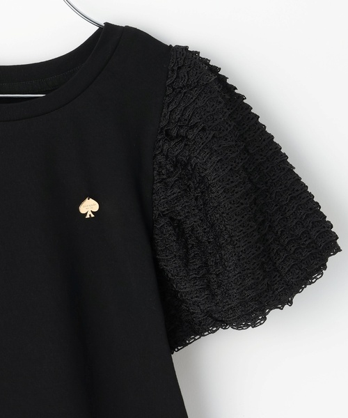 kate spade new york kids(ケイトスペードニューヨーク)の「フリルパフスリーブTシャツ(Tシャツ/カットソー・キッズ・オフホワイト/ブラック・120cm/160cm/150cm/140cm/130cm)」の8枚目の写真