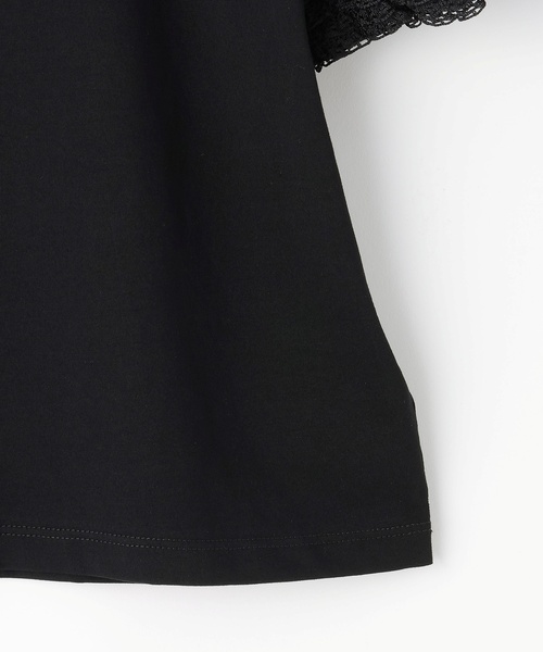 kate spade new york kids(ケイトスペードニューヨーク)の「フリルパフスリーブTシャツ(Tシャツ/カットソー・キッズ・オフホワイト/ブラック・120cm/160cm/150cm/140cm/130cm)」の9枚目の写真