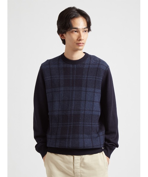 Barbour（バブアー）の「ミネラル タータン ニット（アジアフィット）（ニット/セーター・メンズ・ブラウン/ネイビー/レッド/グリーン・SMALL/MEDIUM/LARGE/X-LARGE）」の3枚目の写真