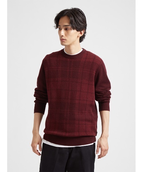 Barbour（バブアー）の「ミネラル タータン ニット（アジアフィット）（ニット/セーター・メンズ・ブラウン/ネイビー/レッド/グリーン・SMALL/MEDIUM/LARGE/X-LARGE）」の4枚目の写真