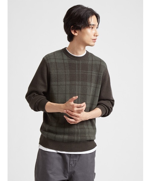 Barbour（バブアー）の「ミネラル タータン ニット（アジアフィット）（ニット/セーター・メンズ・ブラウン/ネイビー/レッド/グリーン・SMALL/MEDIUM/LARGE/X-LARGE）」の19枚目の写真