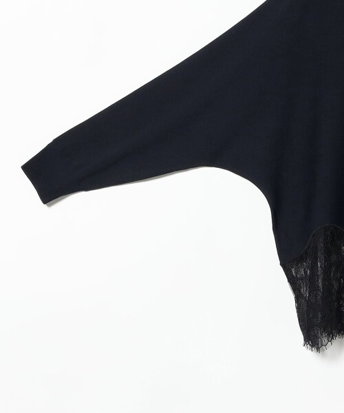 Demi-Luxe BEAMS（デミルクス ビームス）の「レースヘム クルーネック ニットプルオーバー（ニット/セーター・レディース・ホワイト系その他5・ONE SIZE）」の10枚目の写真