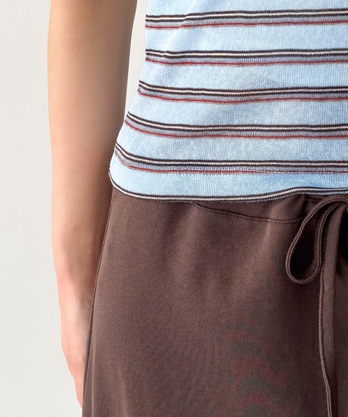 CANAL JEAN(キャナルジーン)の「COIN スラブレーヨンマルチボーダータンク(タンクトップ・レディース・グレー/ブルー・ONE SIZE)」の13枚目の写真