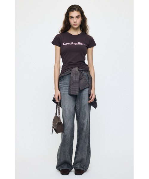 MOUSSY(マウジー)の「LOWKEY NICE BLING Tシャツ(Tシャツ/カットソー・レディース・ブラウン/ホワイト/ライトイエロー/ライトブラック・FREE)」の20枚目の写真