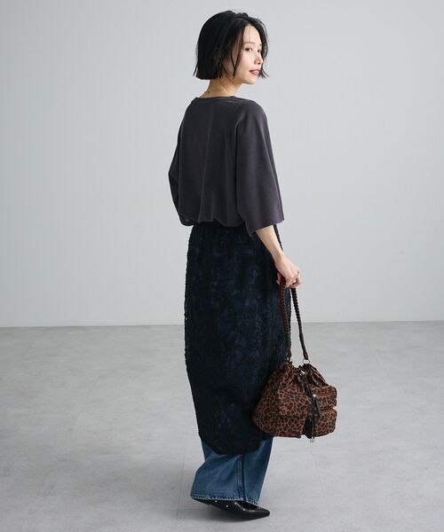 Green Parks(グリーンパークス)の「【吸水速乾・ 接触冷感】シアーダンボールロゴプルオーバー(Tシャツ/カットソー・レディース・ピンク/チャコールグレー/ブラウン/ホワイト系その他2・FREE)」の16枚目の写真