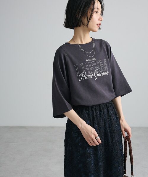 Green Parks(グリーンパークス)の「【吸水速乾・ 接触冷感】シアーダンボールロゴプルオーバー(Tシャツ/カットソー・レディース・ピンク/チャコールグレー/ブラウン/ホワイト系その他2・FREE)」の17枚目の写真