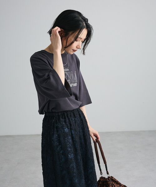Green Parks(グリーンパークス)の「【吸水速乾・ 接触冷感】シアーダンボールロゴプルオーバー(Tシャツ/カットソー・レディース・ピンク/チャコールグレー/ブラウン/ホワイト系その他2・FREE)」の18枚目の写真