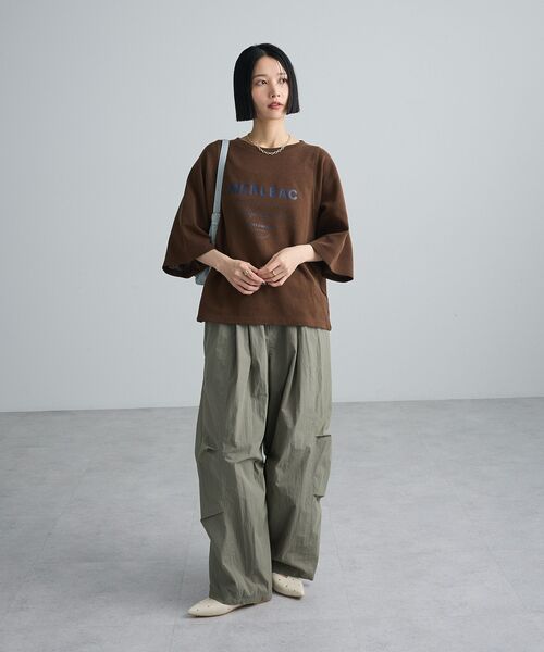 Green Parks(グリーンパークス)の「【吸水速乾・ 接触冷感】シアーダンボールロゴプルオーバー(Tシャツ/カットソー・レディース・ピンク/チャコールグレー/ブラウン/ホワイト系その他2・FREE)」の19枚目の写真