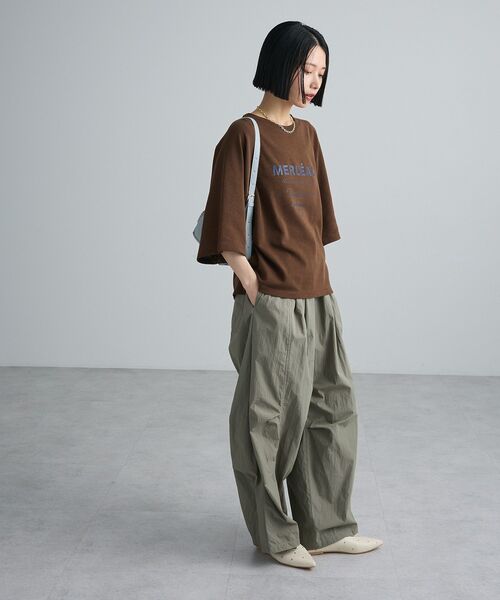 Green Parks(グリーンパークス)の「【吸水速乾・ 接触冷感】シアーダンボールロゴプルオーバー(Tシャツ/カットソー・レディース・ピンク/チャコールグレー/ブラウン/ホワイト系その他2・FREE)」の20枚目の写真