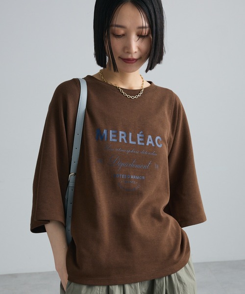 Green Parks(グリーンパークス)の「【吸水速乾・ 接触冷感】シアーダンボールロゴプルオーバー(Tシャツ/カットソー・レディース・ピンク/チャコールグレー/ブラウン/ホワイト系その他2・FREE)」の1枚目の写真